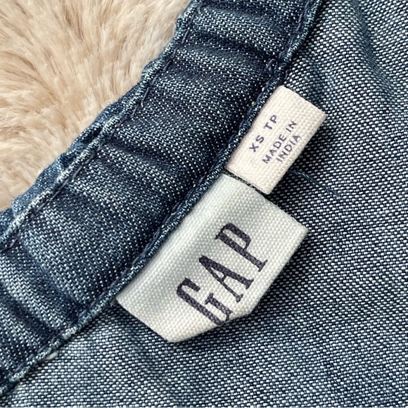 Gap One-Shoulder Blue denim Ruffle Top (Medium Wash) Size X-Small - Picture 7 of 7